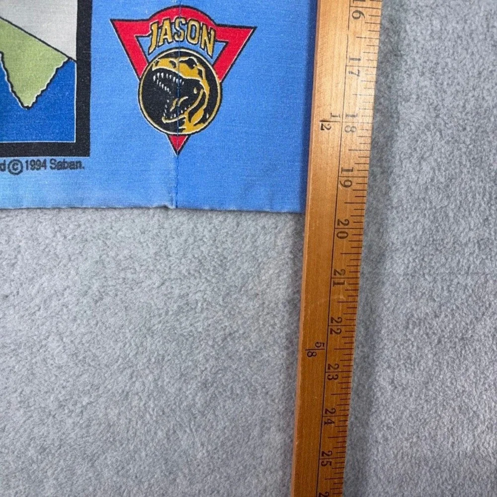 VTG Mighty Morphin Power Rangers Pillowcase Standard Blue 1994 Saban Graphic